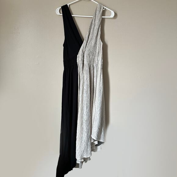 Anthropologie Maeve Elisabel Midi Dress High Low Noir Boho Summer Party SMALL - Picture 8 of 12